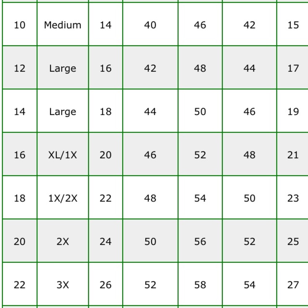 Women Size Chart - Picture 2 of 2